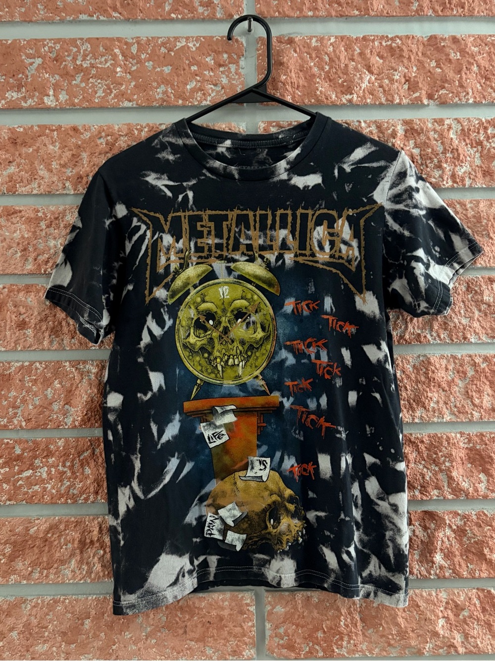 Metallica Kids Black Tie-Dye Graphic T-shirt